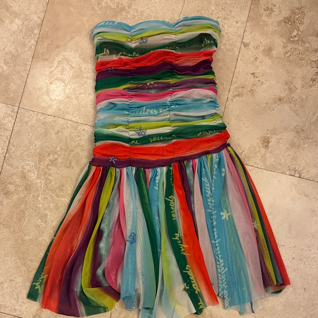 Siedres Multicolor Striped Kids Dress